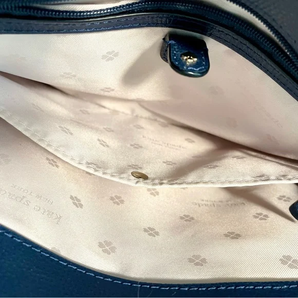 Kate Spade Sydney Small Double-Zip Blazer Blue Satchel Bag - Picture 12 of 16